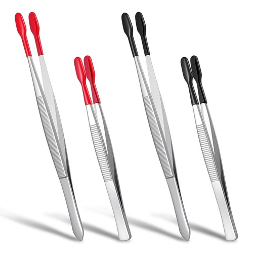 Pcs rubber tipped tweezers - rubber,